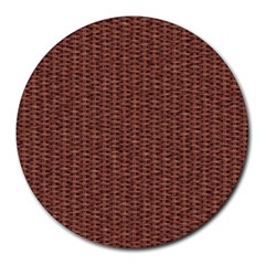 Terracotta Straw - Country Side  Round Mousepad by ConteMonfrey