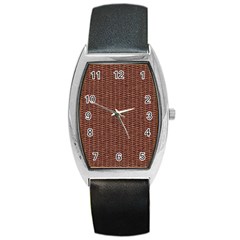 Terracotta Straw - Country Side  Barrel Style Metal Watch by ConteMonfrey