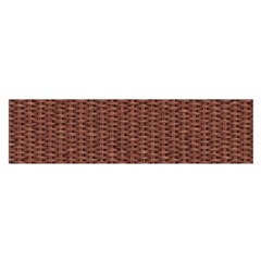 Terracotta Straw - Country Side  Oblong Satin Scarf (16  X 60 ) by ConteMonfrey