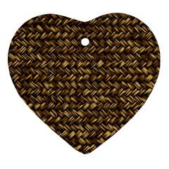 Straw Like Country Side  Heart Ornament (two Sides) by ConteMonfrey