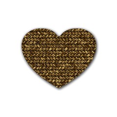 Straw Like Country Side  Rubber Coaster (heart) by ConteMonfrey