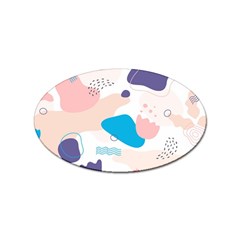 Hand-drawn-abstract-organic-shapes-background Sticker (oval)