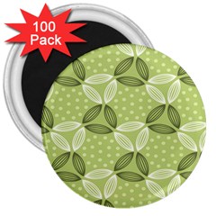 Pattern Green 3  Magnets (100 Pack) by designsbymallika