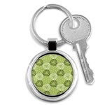 Pattern GREEN Key Chain (Round) Front