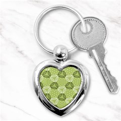 Pattern Green Key Chain (heart) by designsbymallika