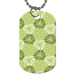 Pattern Green Dog Tag (one Side) by designsbymallika