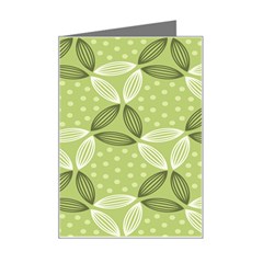 Pattern Green Mini Greeting Card by designsbymallika