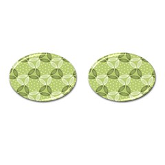 Pattern Green Cufflinks (oval) by designsbymallika