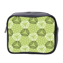 Pattern Green Mini Toiletries Bag (two Sides) by designsbymallika