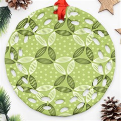 Pattern Green Ornament (round Filigree)