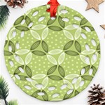 Pattern GREEN Ornament (Round Filigree) Front