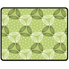 Pattern Green Double Sided Fleece Blanket (medium)  by designsbymallika