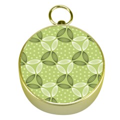 Pattern Green Gold Compasses by designsbymallika