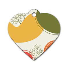 Multi Color Pattern Dog Tag Heart (one Side) by designsbymallika