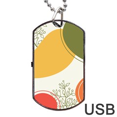 Multi Color Pattern Dog Tag Usb Flash (two Sides) by designsbymallika