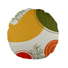 Multi Color Pattern Standard 15  Premium Round Cushions by designsbymallika