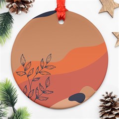 Orange Pattern Ornament (round) by designsbymallika