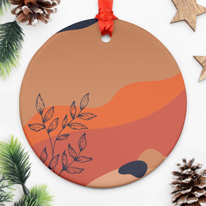 ORANGE PATTERN Ornament (Round)