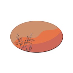 Orange Pattern Sticker (oval)