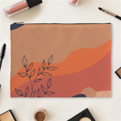 Orange Pattern Cosmetic Bag (xl) by designsbymallika