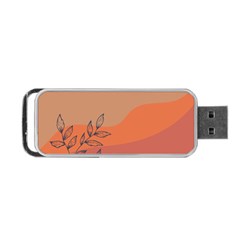 Orange Pattern Portable Usb Flash (one Side) by designsbymallika