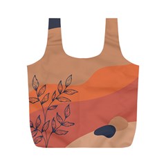 Orange Pattern Full Print Recycle Bag (m) by designsbymallika