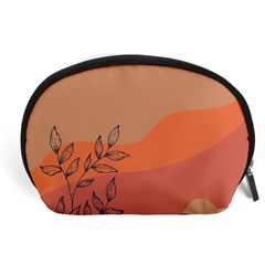 Orange Pattern Accessory Pouch (large) by designsbymallika