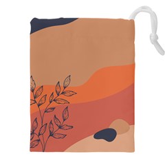 Orange Pattern Drawstring Pouch (5xl) by designsbymallika