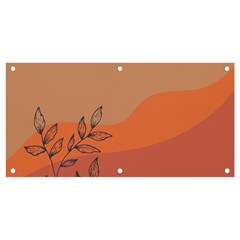 Orange Pattern Banner And Sign 4  X 2  by designsbymallika