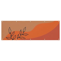 Orange Pattern Banner And Sign 12  X 4  by designsbymallika