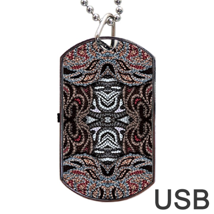 Autumn patterns Dog Tag USB Flash (Two Sides)