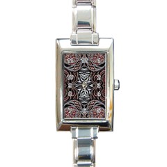 Autumn Patterns Rectangle Italian Charm Watch by kaleidomarblingart