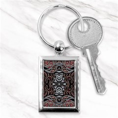 Autumn Patterns Key Chain (rectangle) by kaleidomarblingart