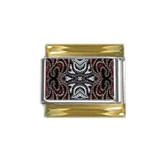 Autumn Patterns Gold Trim Italian Charm (9mm)