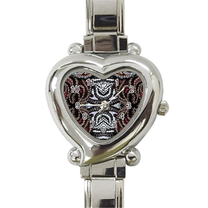 Autumn patterns Heart Italian Charm Watch