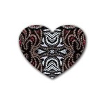 Autumn patterns Rubber Heart Coaster (4 pack) Front