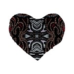 Autumn patterns Standard 16  Premium Flano Heart Shape Cushions Front