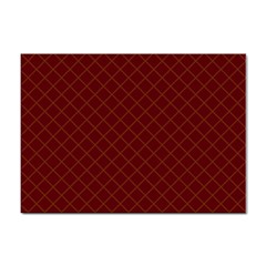 Diagonal Dark Red Small Plaids Geometric  Sticker A4 (10 Pack) by ConteMonfrey