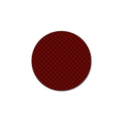 Diagonal Dark Red Small Plaids Geometric  Golf Ball Marker (4 Pack) by ConteMonfrey