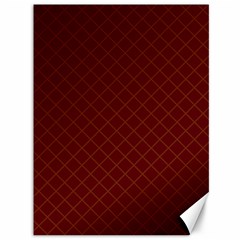 Diagonal Dark Red Small Plaids Geometric  Canvas 36  X 48  by ConteMonfrey