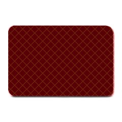 Diagonal Dark Red Small Plaids Geometric  Plate Mats by ConteMonfrey