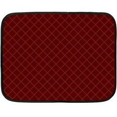 Diagonal Dark Red Small Plaids Geometric  Fleece Blanket (mini) by ConteMonfrey