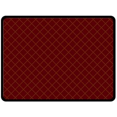 Diagonal Dark Red Small Plaids Geometric  Fleece Blanket (large)  by ConteMonfrey