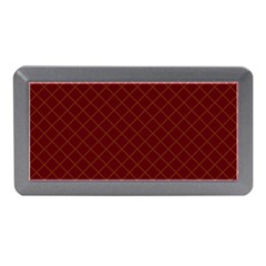 Diagonal Dark Red Small Plaids Geometric  Memory Card Reader (mini) by ConteMonfrey