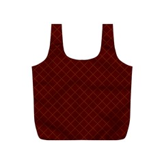 Diagonal Dark Red Small Plaids Geometric  Full Print Recycle Bag (s) by ConteMonfrey