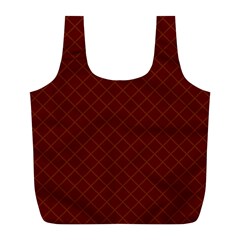 Diagonal Dark Red Small Plaids Geometric  Full Print Recycle Bag (l) by ConteMonfrey