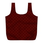 Diagonal Dark Red Small Plaids Geometric  Full Print Recycle Bag (L) Front