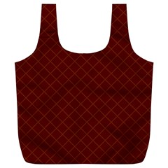 Diagonal Dark Red Small Plaids Geometric  Full Print Recycle Bag (xl) by ConteMonfrey