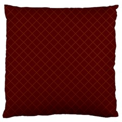 Diagonal Dark Red Small Plaids Geometric  Large Flano Cushion Case (one Side) by ConteMonfrey