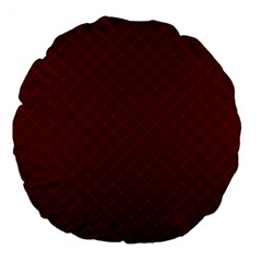 Diagonal Dark Red Small Plaids Geometric  Large 18  Premium Flano Round Cushions by ConteMonfrey